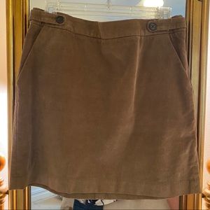 Tan Corduroy Mini Skirt
